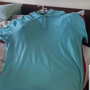 Turquoise Mens Polo Collard Shirt